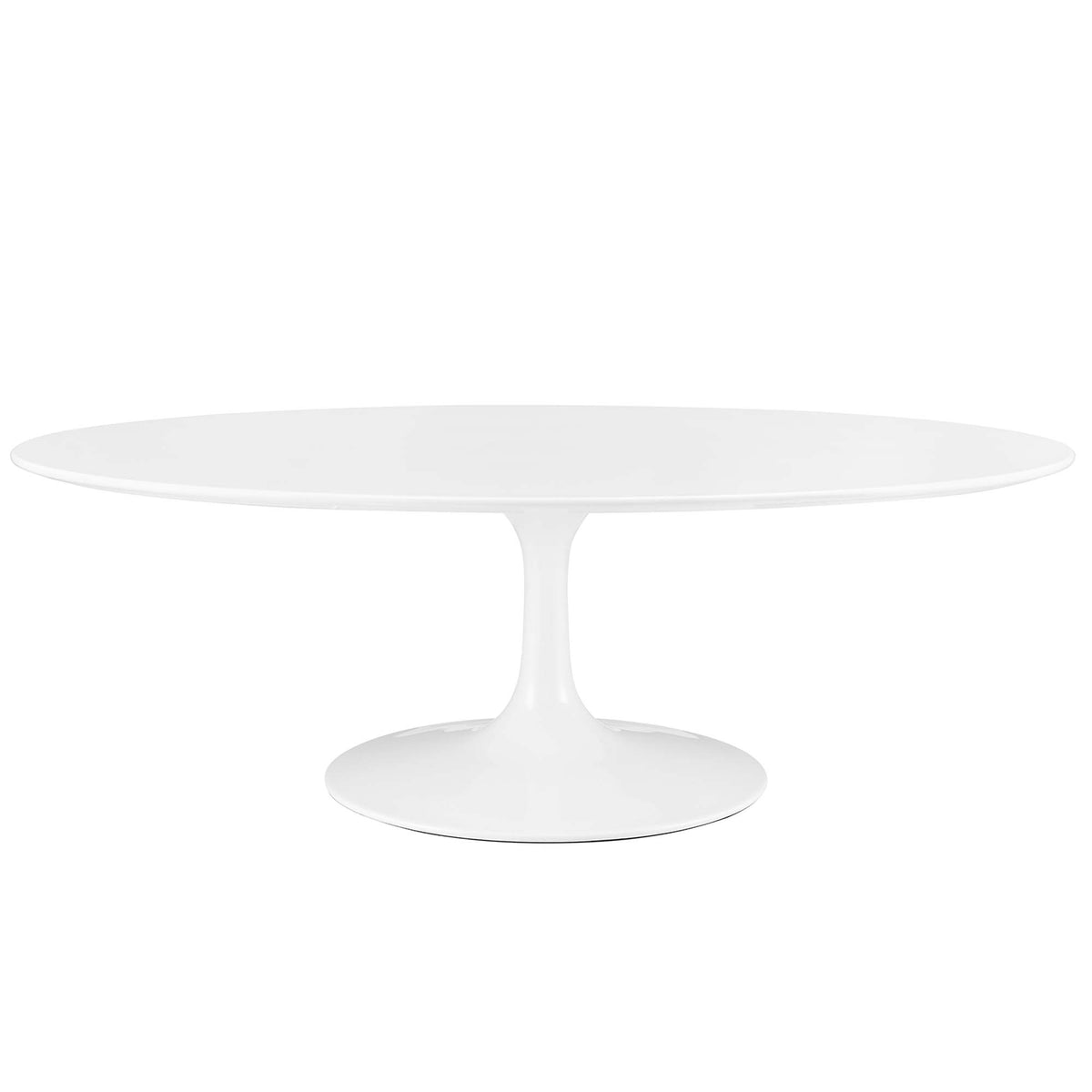 Lippa 48" Oval-Shaped Wood Coffee Table - White