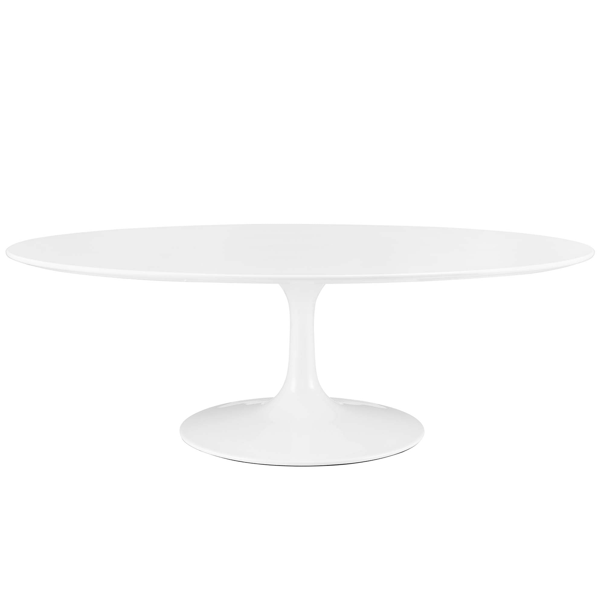 Lippa 48" Oval-Shaped Wood Coffee Table - White
