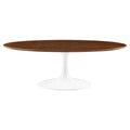 Lippa 48" Oval Wood Coffee Table - Walnut