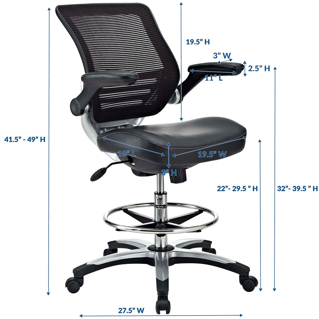 Edge Drafting Chair - Black
