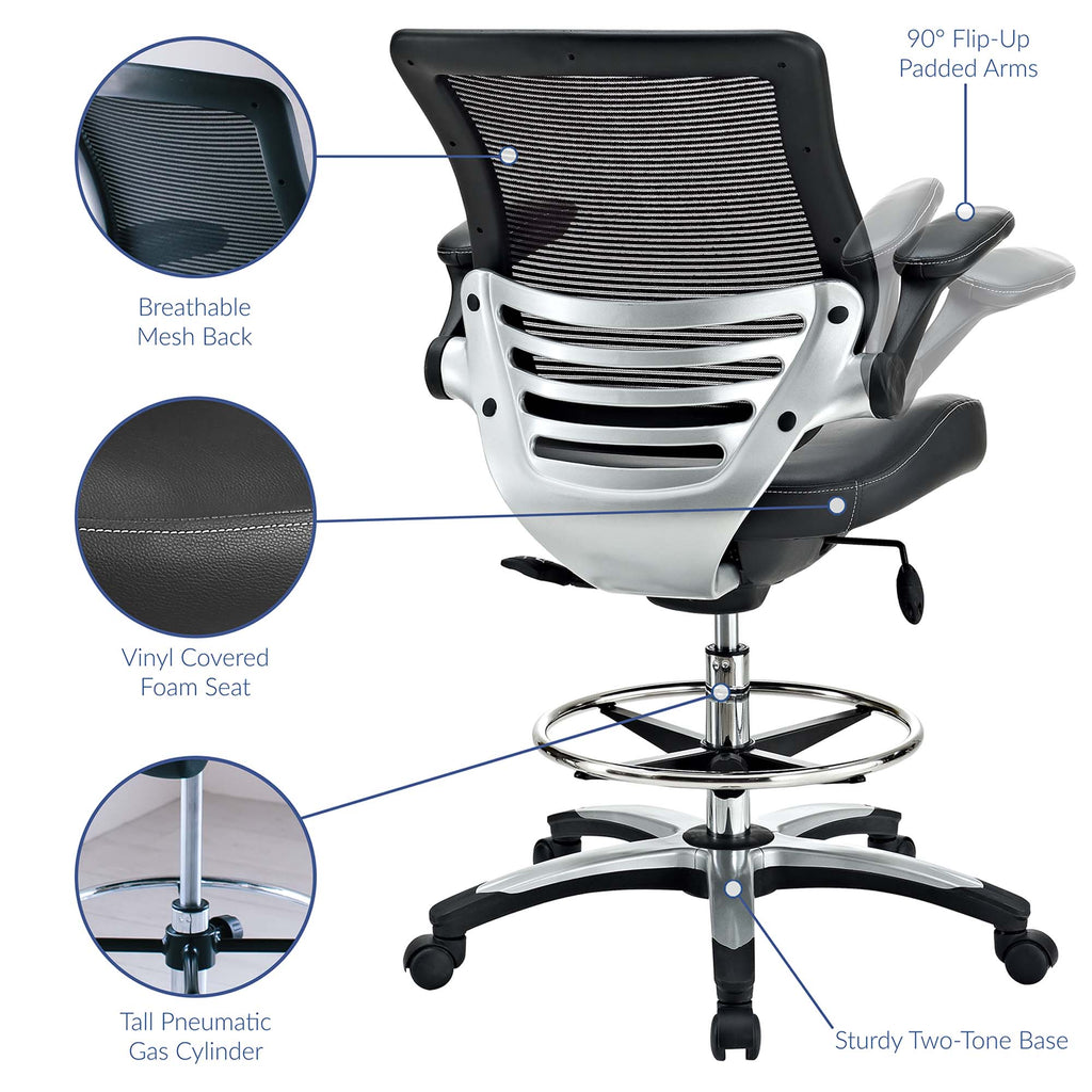 Edge Drafting Chair - Black