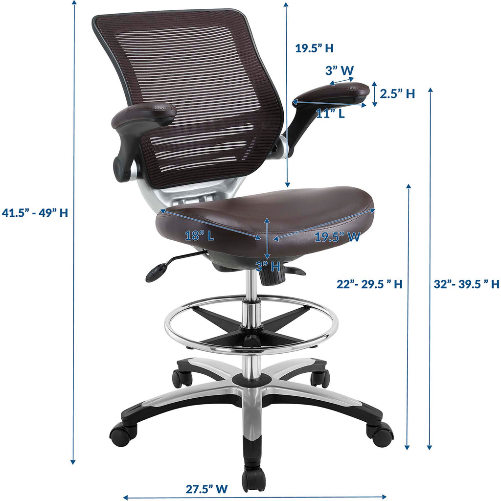 Edge Drafting Chair - Brown