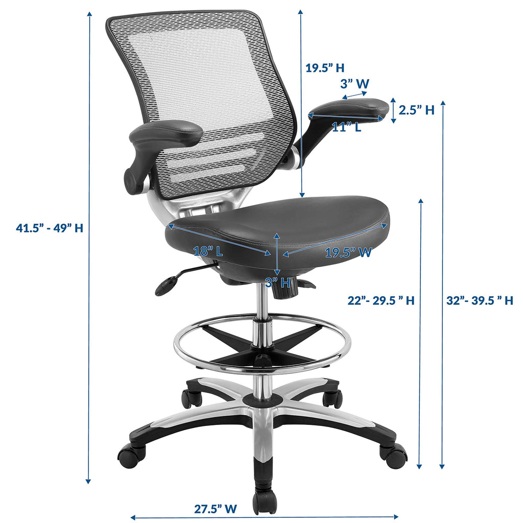 Edge Drafting Chair - Gray