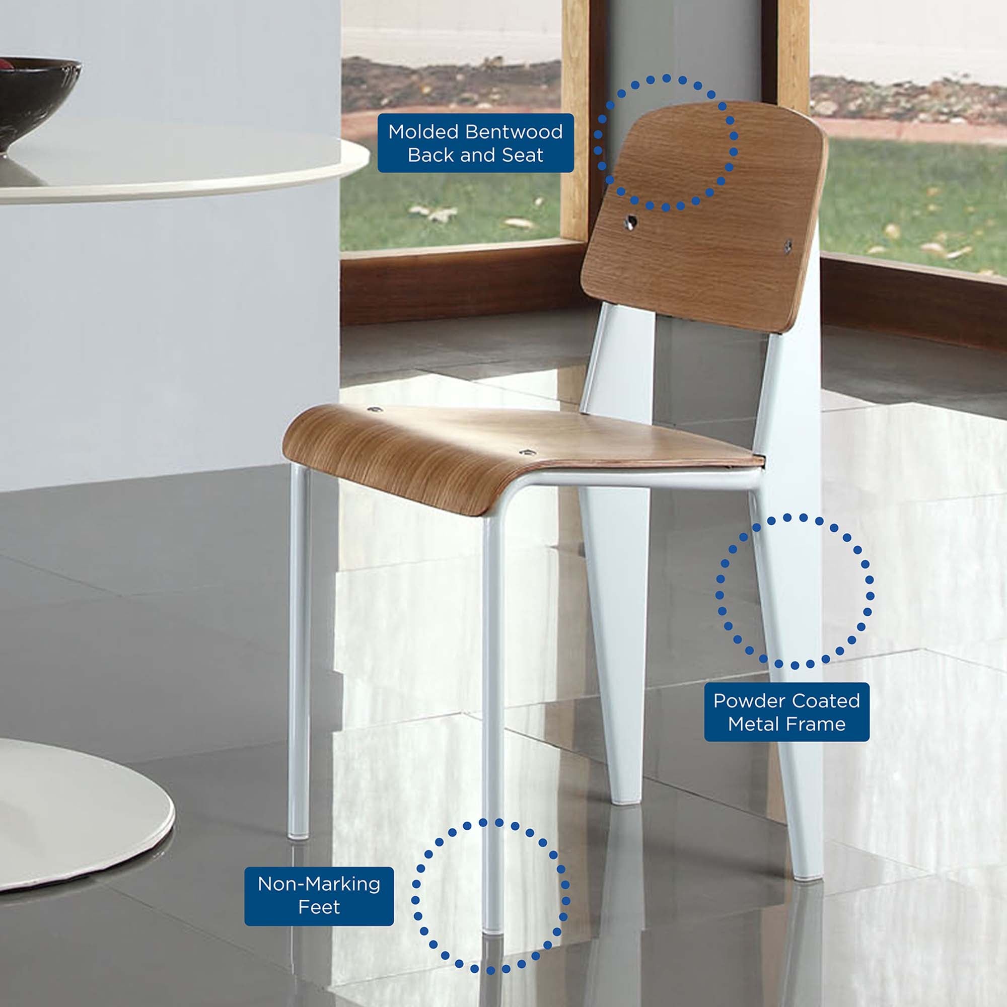 Cabin Dining Side Chair - Natural White