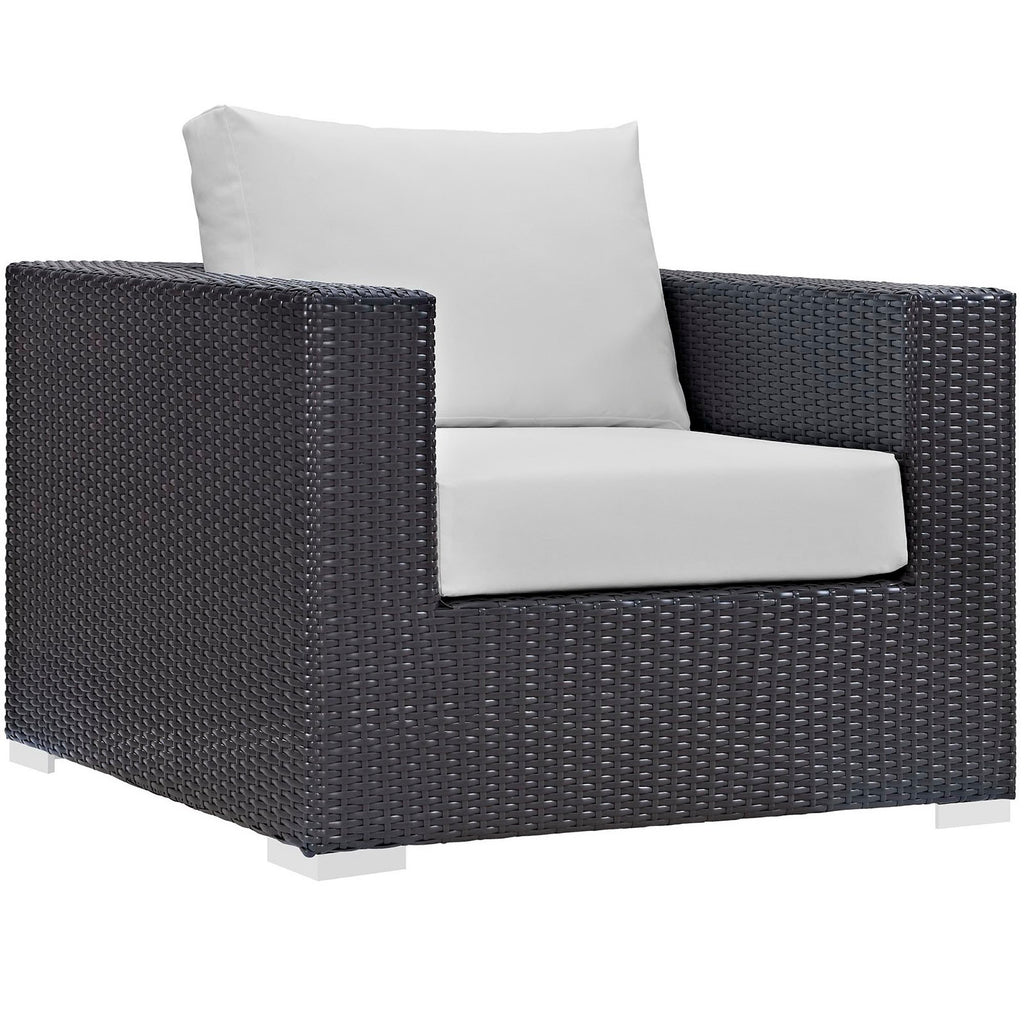 Convene 10 Piece Outdoor Patio Sectional Set - Espresso White