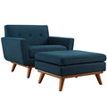 Engage 2 Piece Armchair and Ottoman - Azure