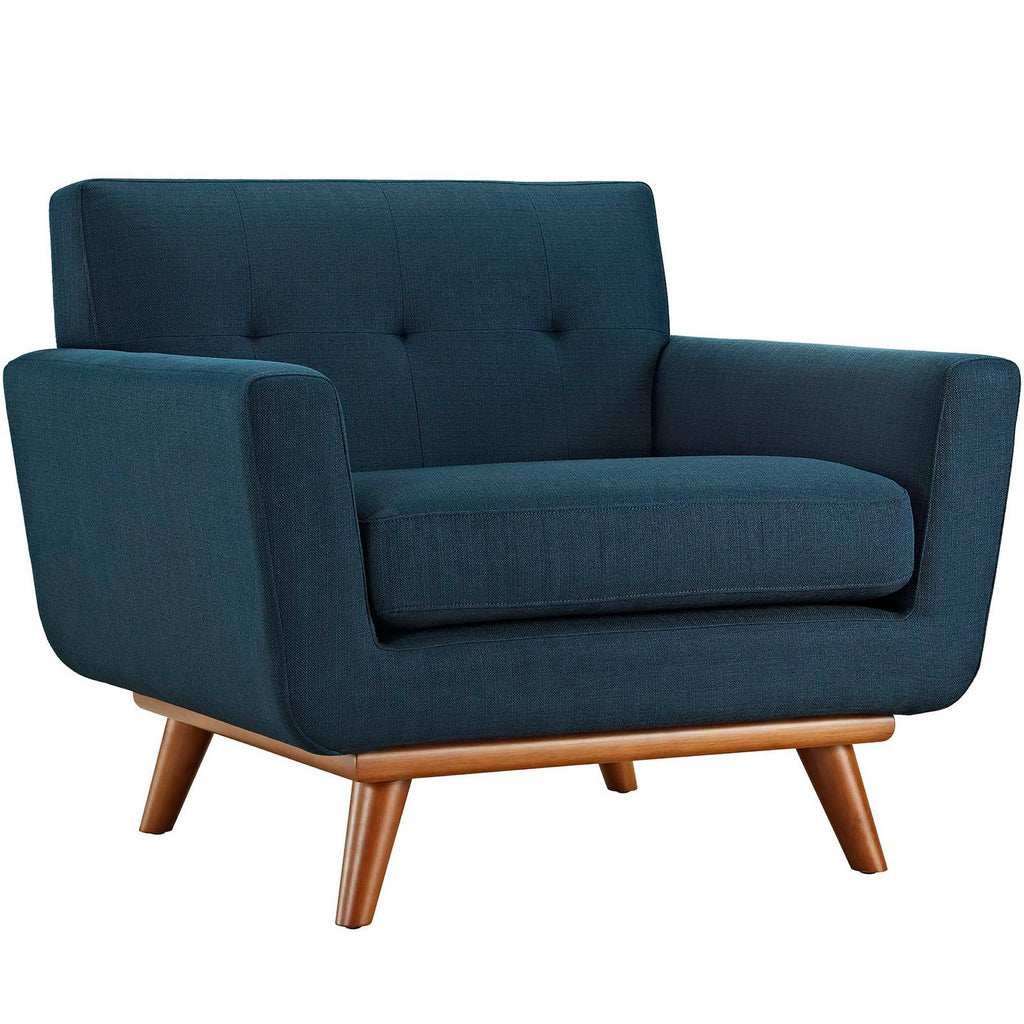 Engage 2 Piece Armchair and Ottoman - Azure