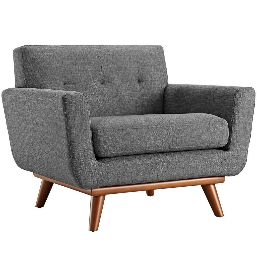Engage 2 Piece Armchair and Ottoman - Gray