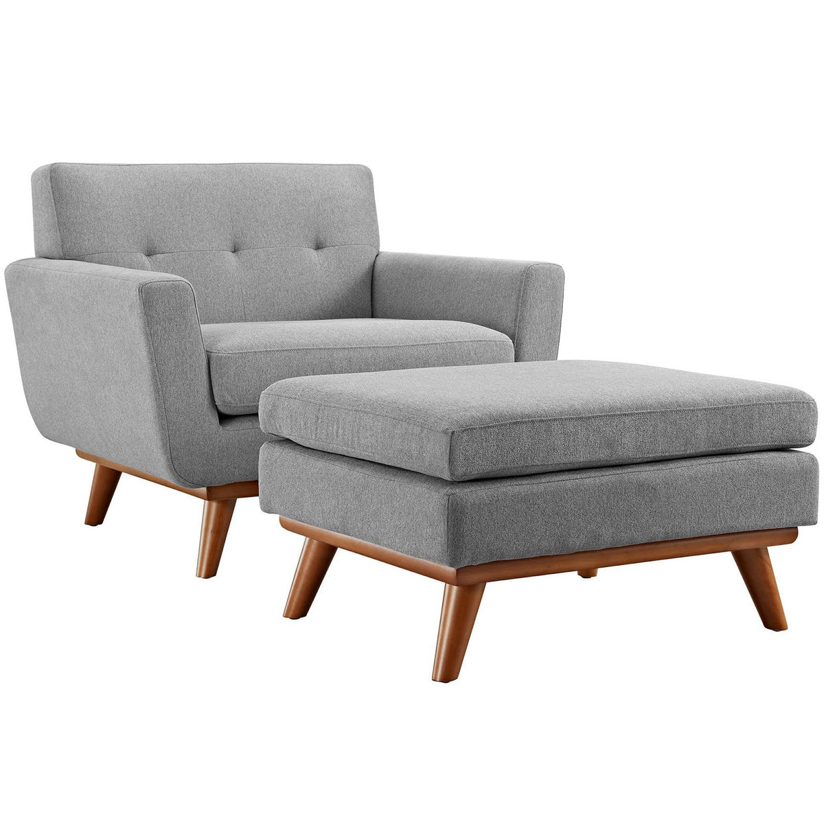 Engage 2 Piece Armchair and Ottoman - Expectation Gray