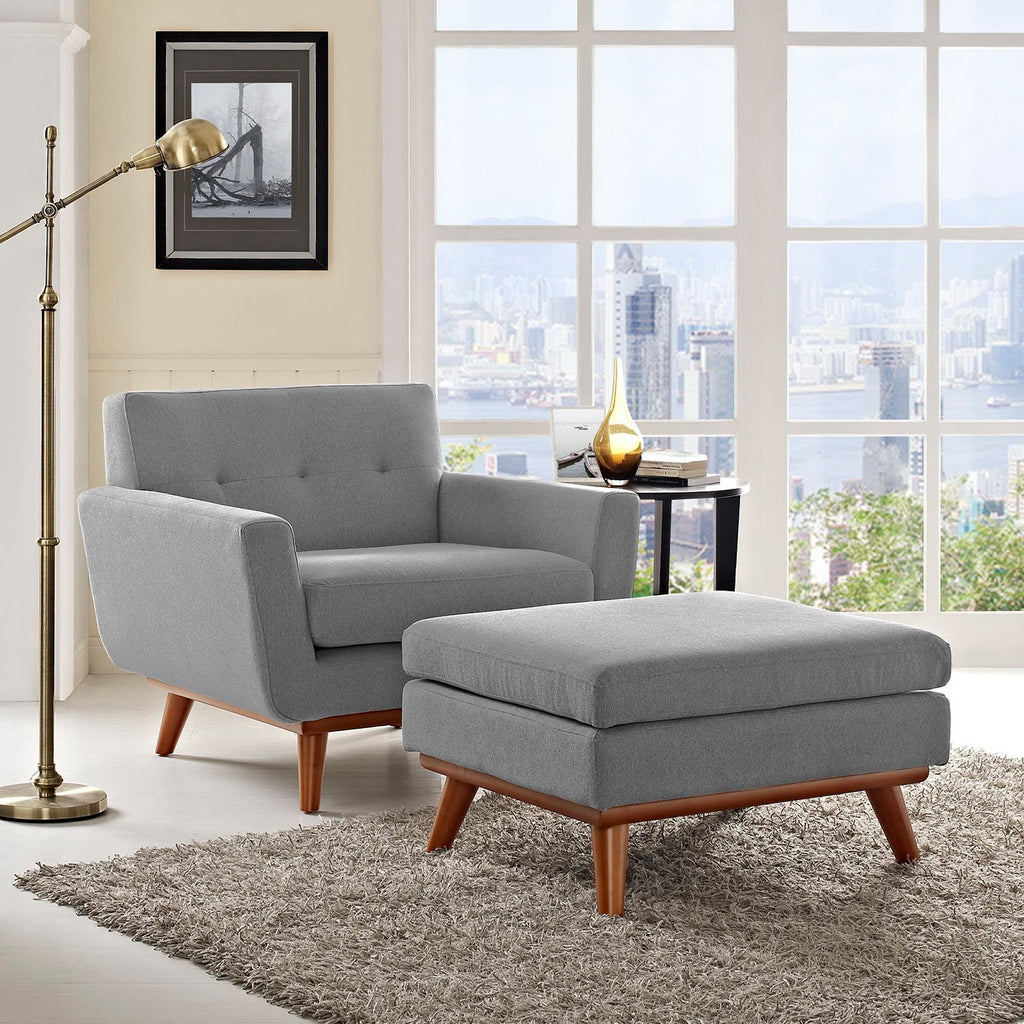 Engage 2 Piece Armchair and Ottoman - Expectation Gray