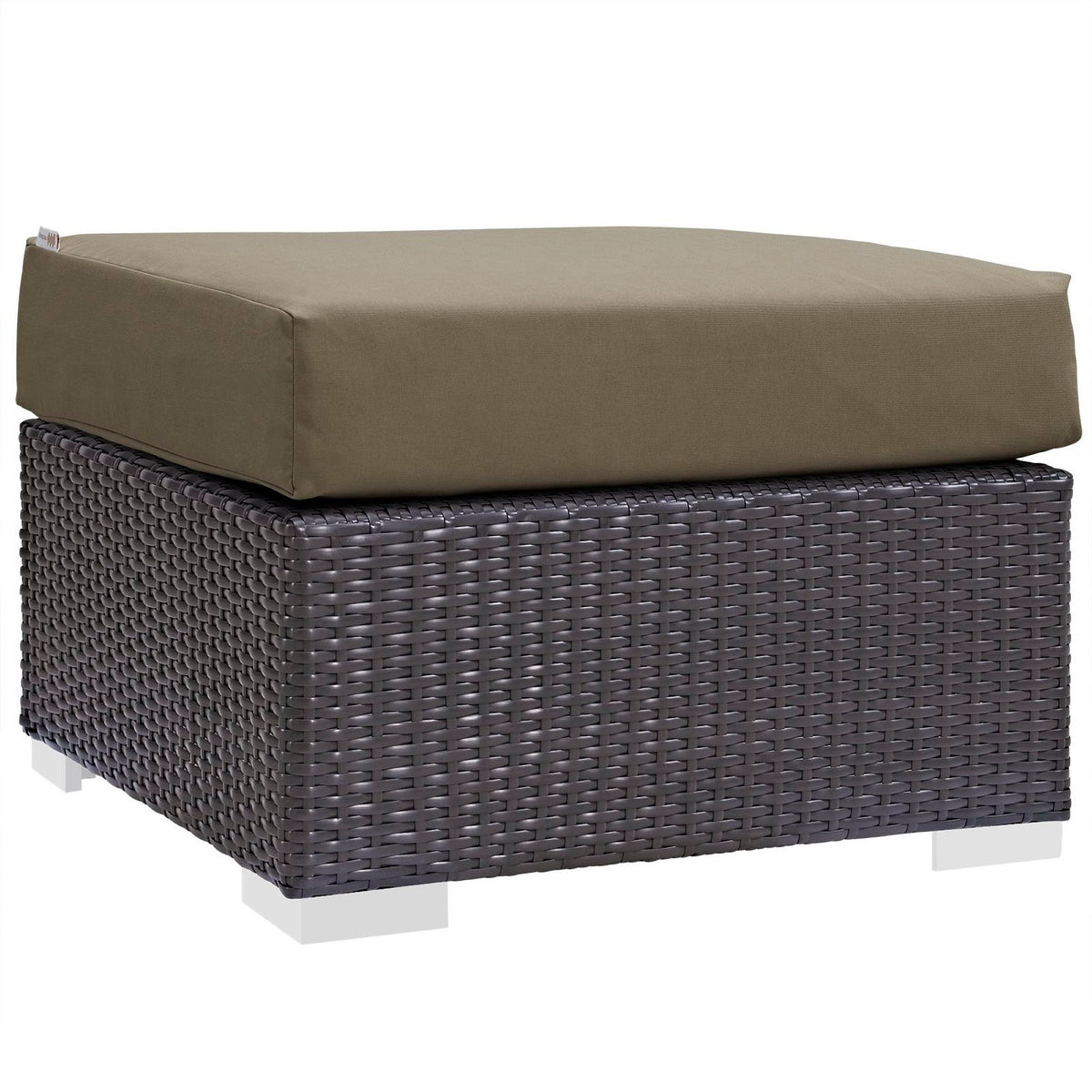 Convene 4 Piece Outdoor Patio Sectional Set - Espresso Mocha