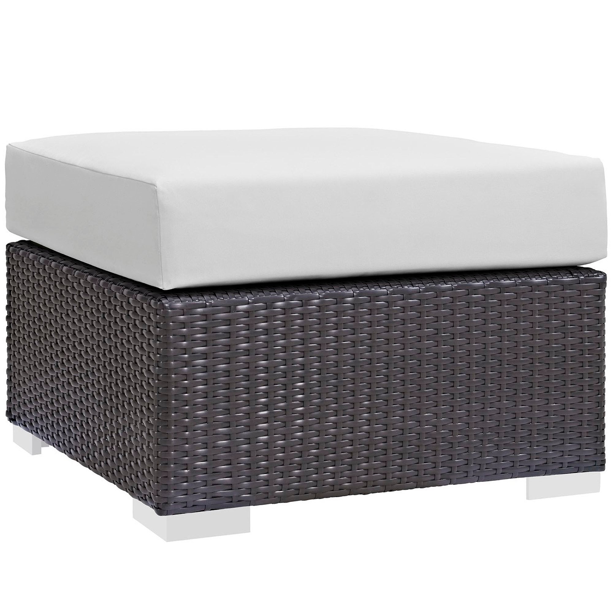 Convene 6 Piece Outdoor Patio Sectional Set - Espresso White