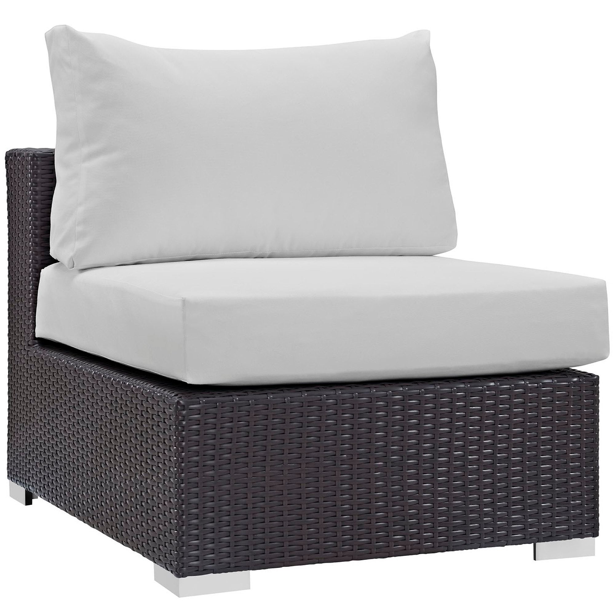 Convene 9 Piece Outdoor Patio Sectional Set - Espresso White