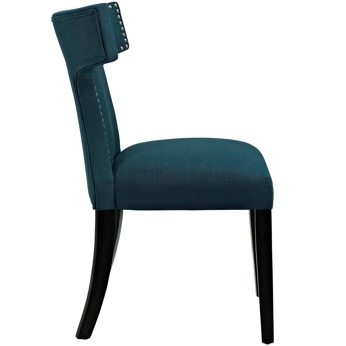 Curve Fabric Dining Chair - Azure