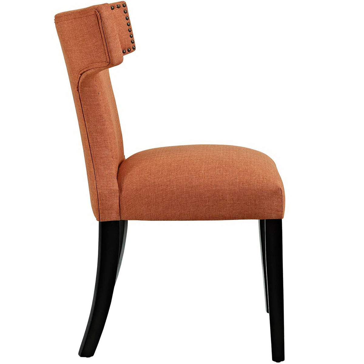 Curve Fabric Dining Chair - Orange