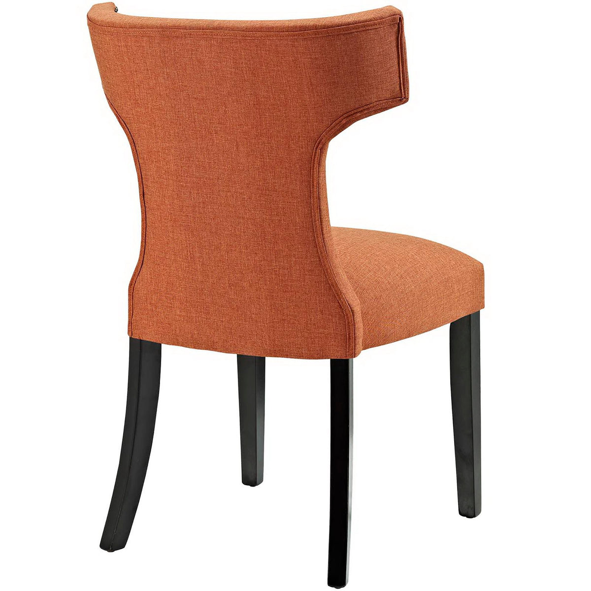 Curve Fabric Dining Chair - Orange