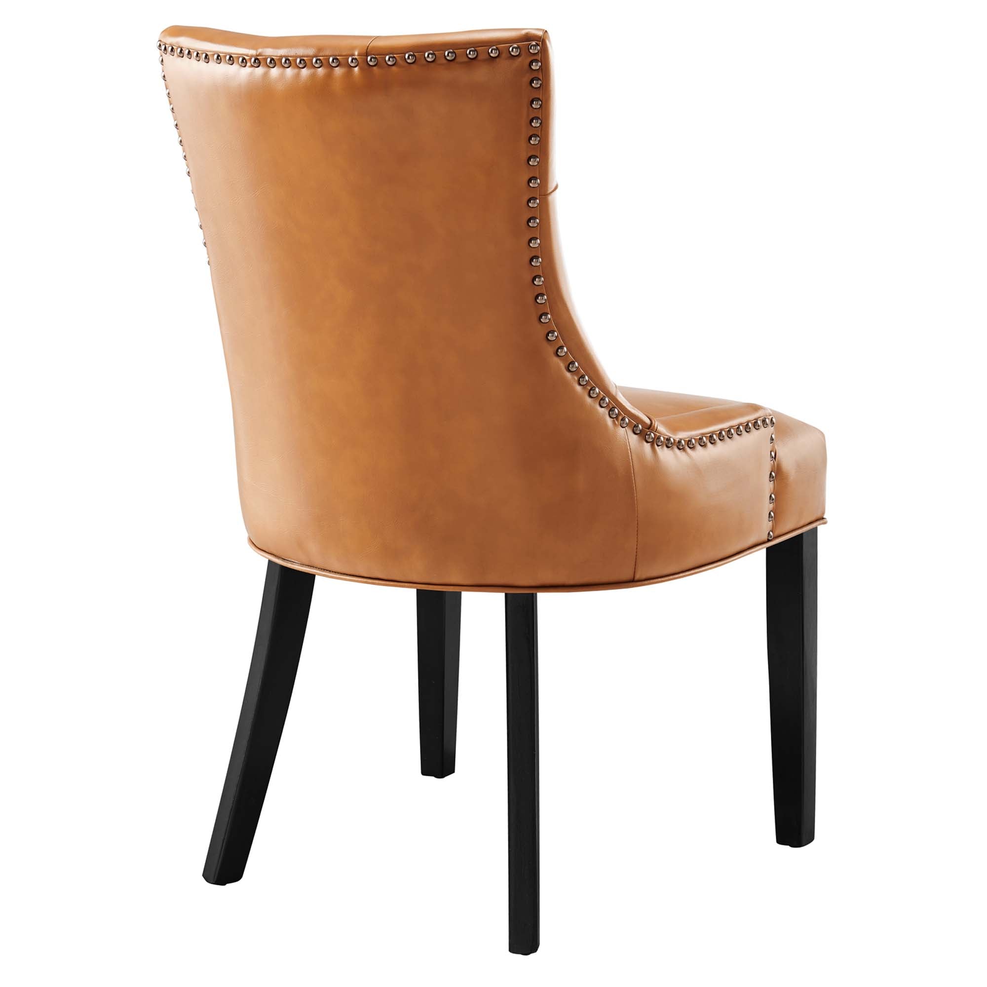 Regent Tufted Vegan Leather Dining Chair - Tan