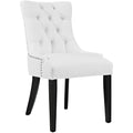 Regent Tufted Vegan Leather Dining Chair - White