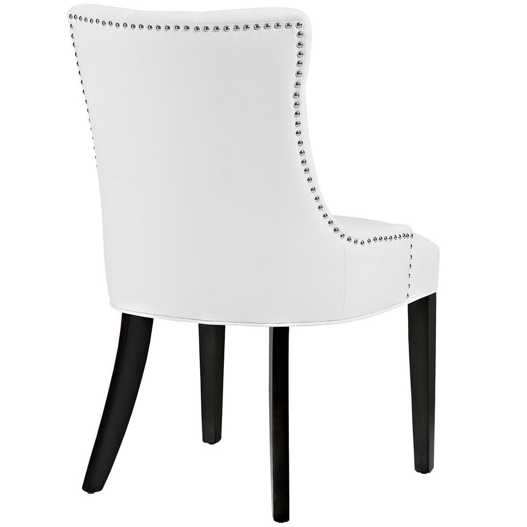 Regent Tufted Vegan Leather Dining Chair - White