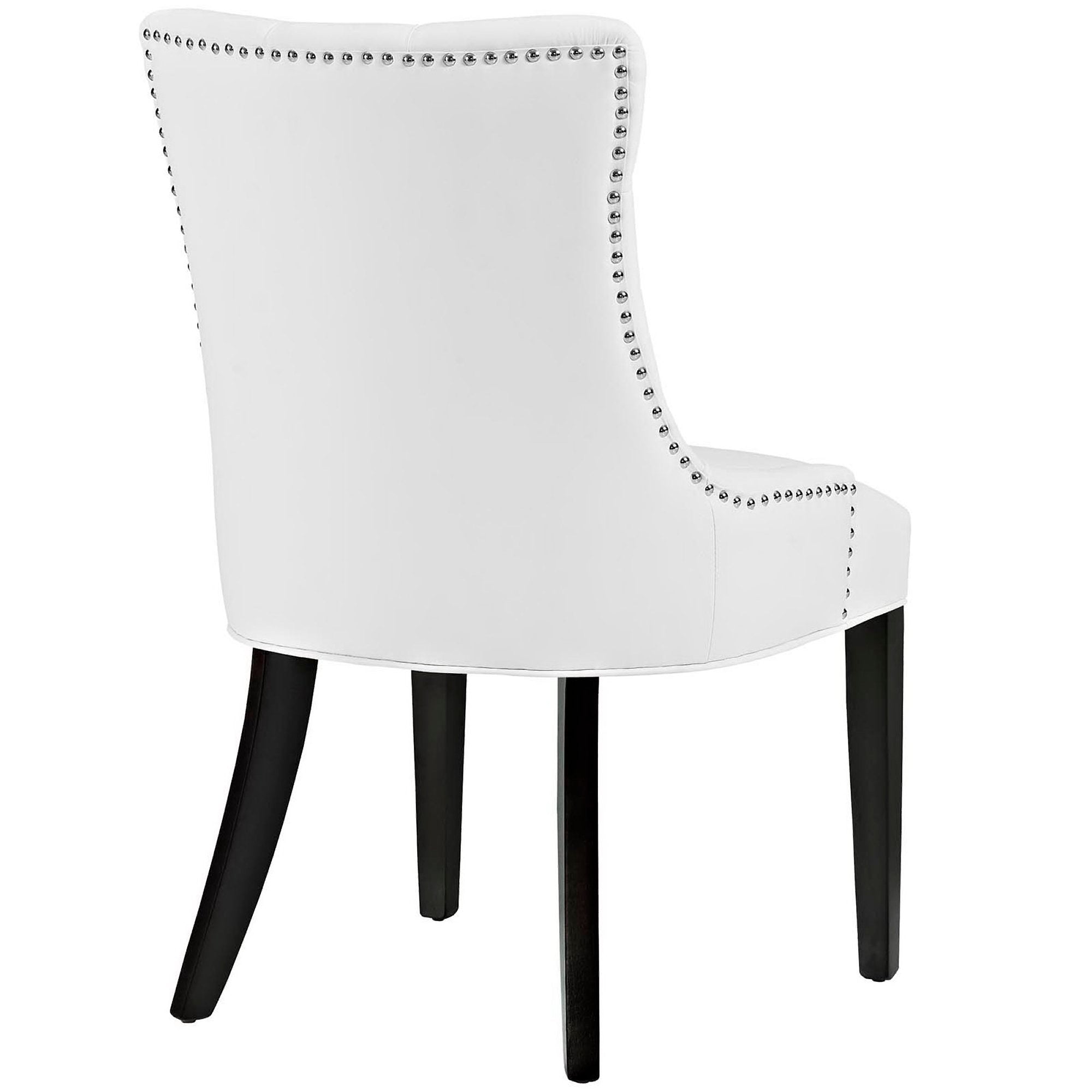 Regent Tufted Vegan Leather Dining Chair - White