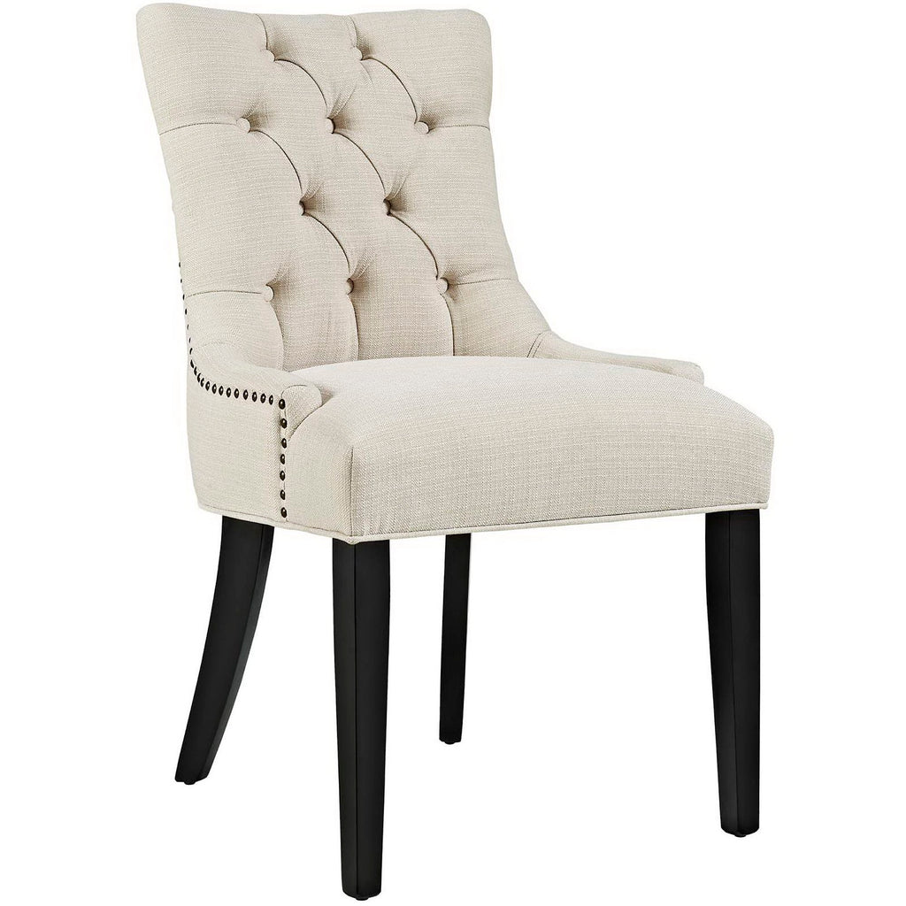 Regent Tufted Fabric Dining Chair - Beige