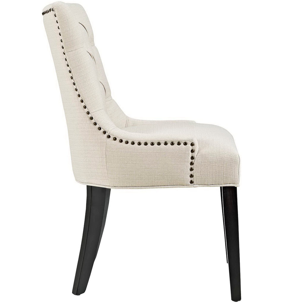 Regent Tufted Fabric Dining Chair - Beige
