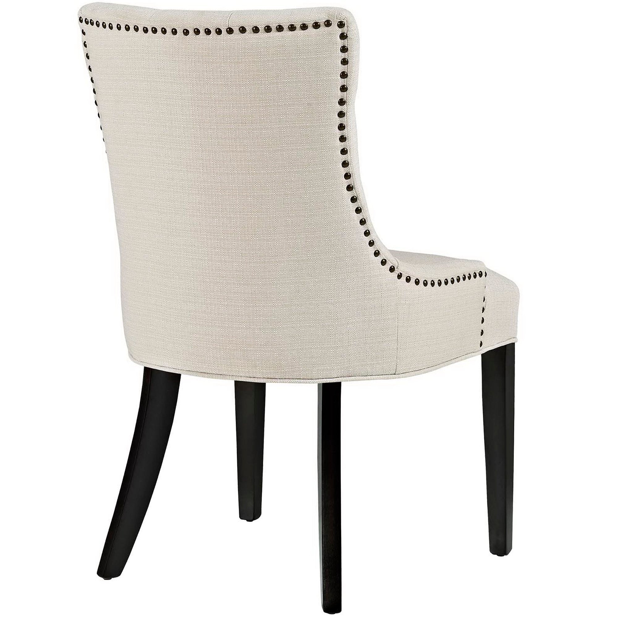 Regent Tufted Fabric Dining Chair - Beige