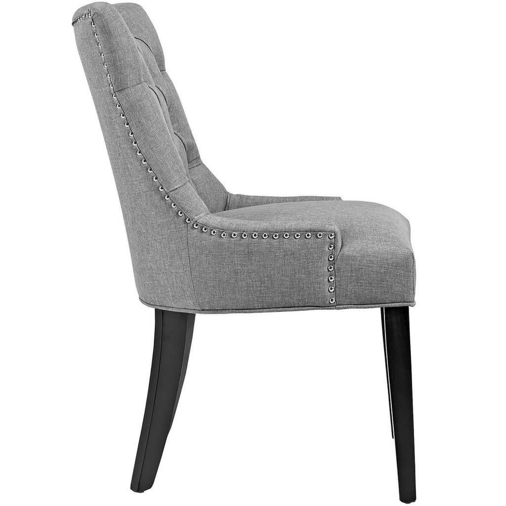 Regent Tufted Fabric Dining Chair - Light Gray