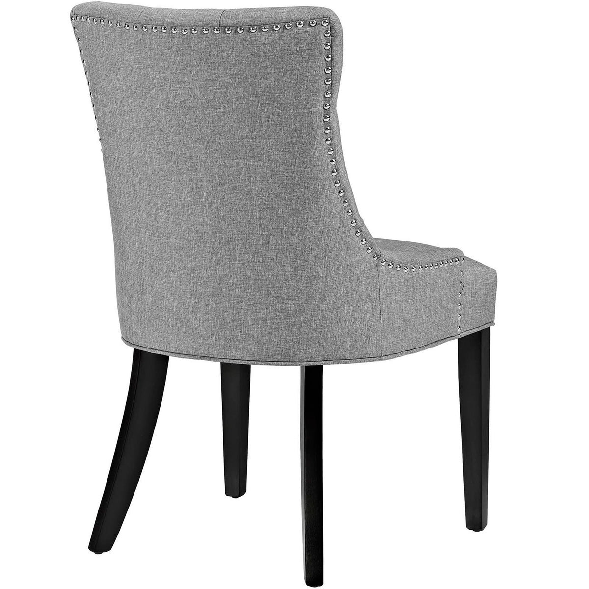 Regent Tufted Fabric Dining Chair - Light Gray
