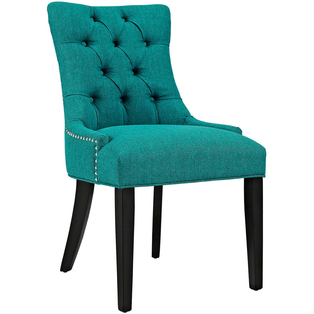 Regent Tufted Fabric Dining Chair - Teal