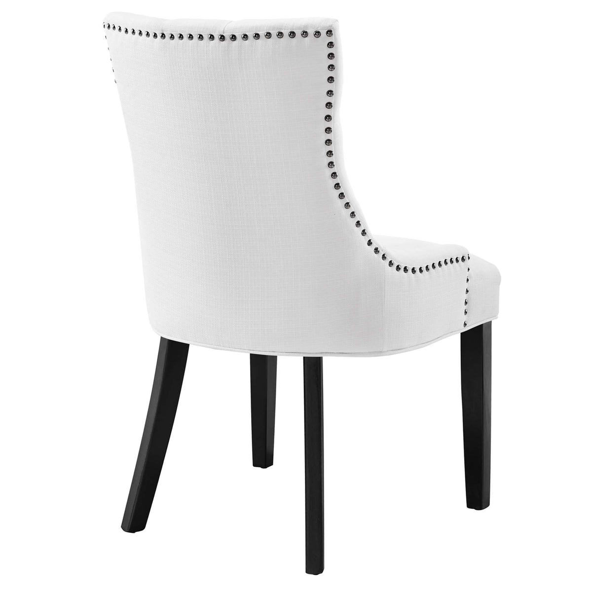 Regent Tufted Fabric Dining Chair - White