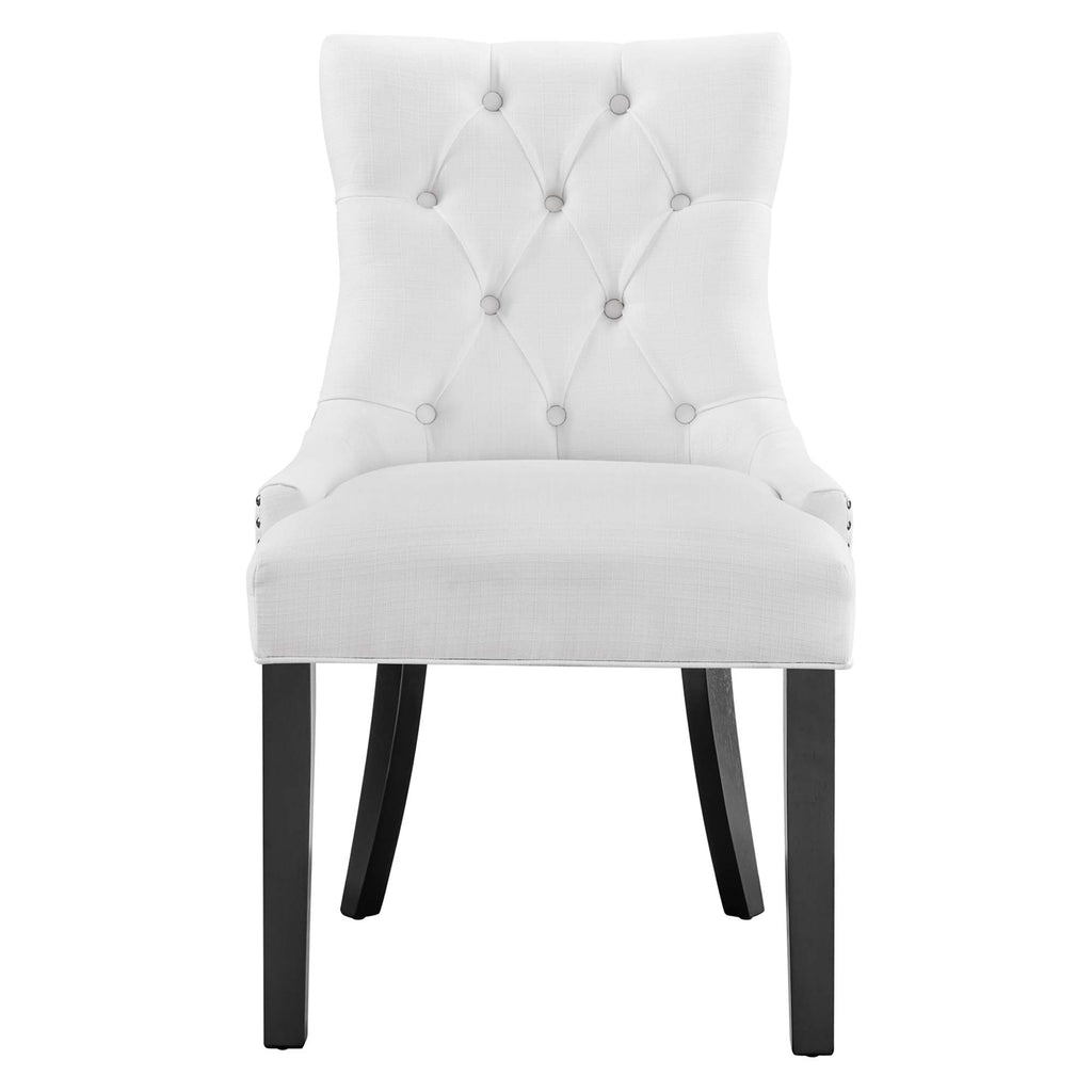 Regent Tufted Fabric Dining Chair - White