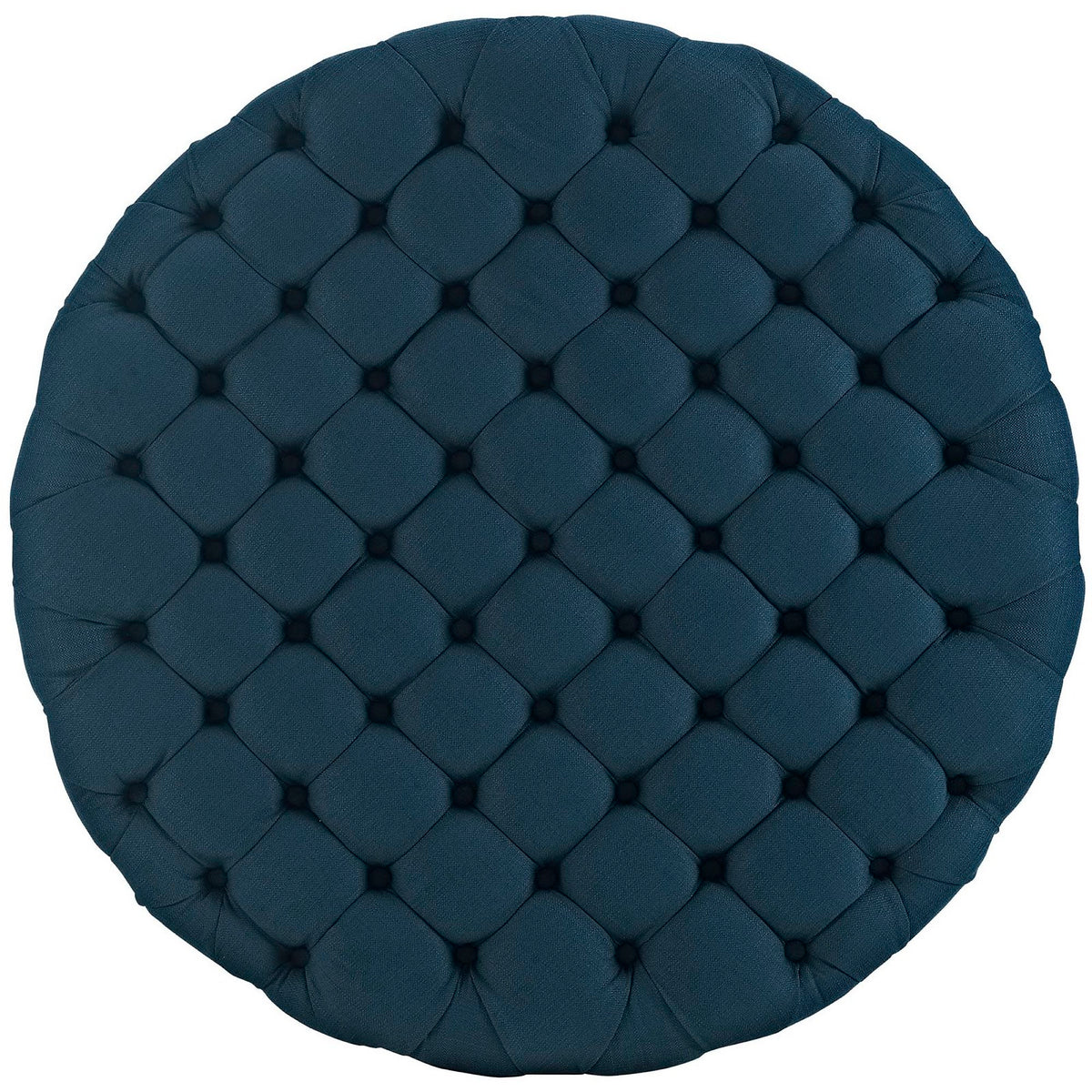 Amour Upholstered Fabric Ottoman - Azure