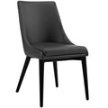 Viscount Vegan Leather Dining Chair - Black