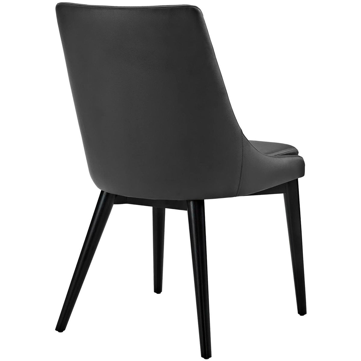 Viscount Vegan Leather Dining Chair - Black