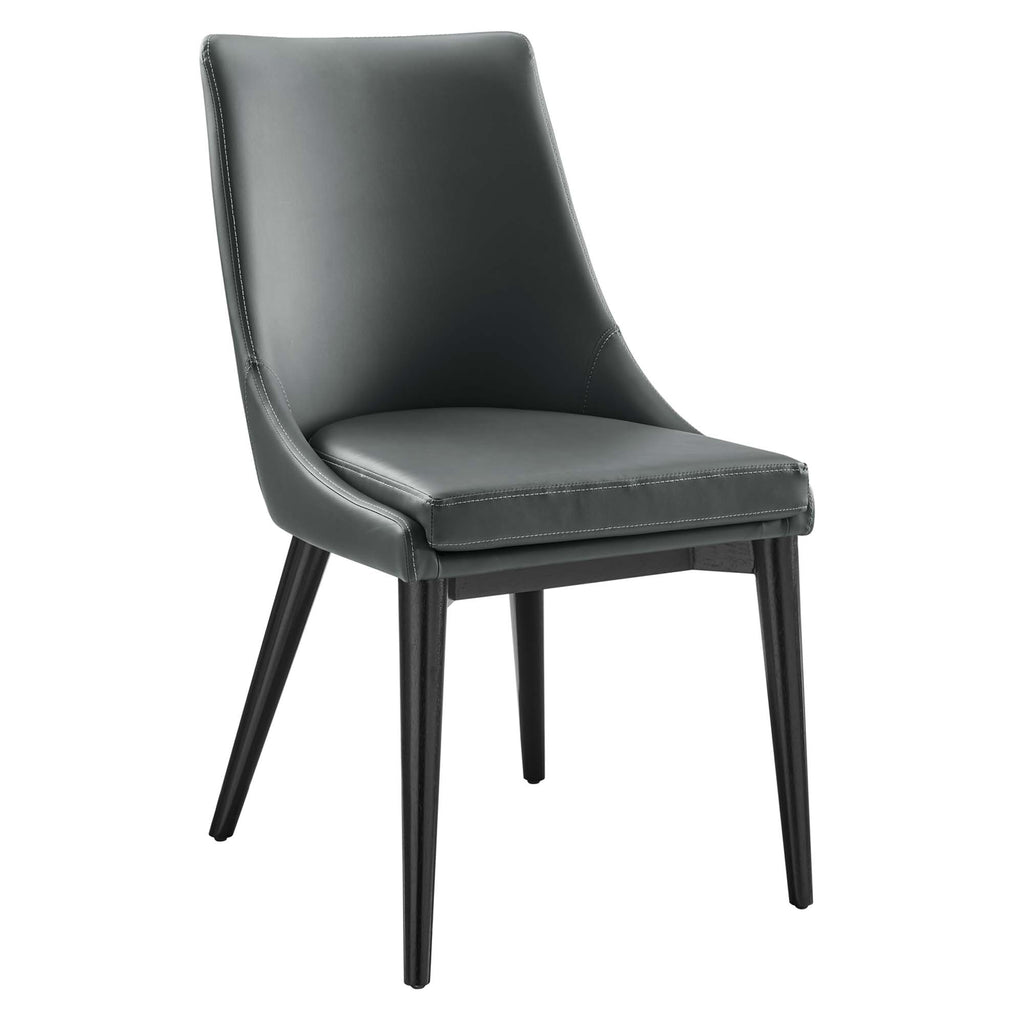 Viscount Vegan Leather Dining Chair - Gray