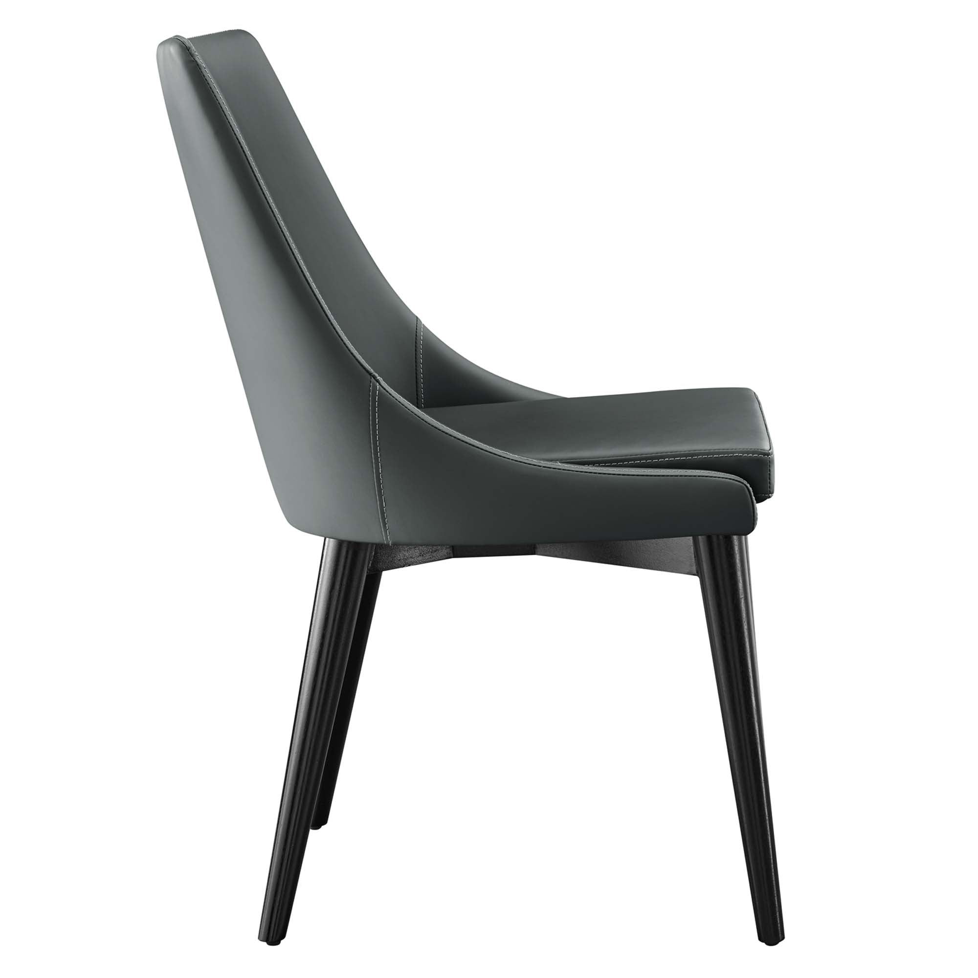 Viscount Vegan Leather Dining Chair - Gray