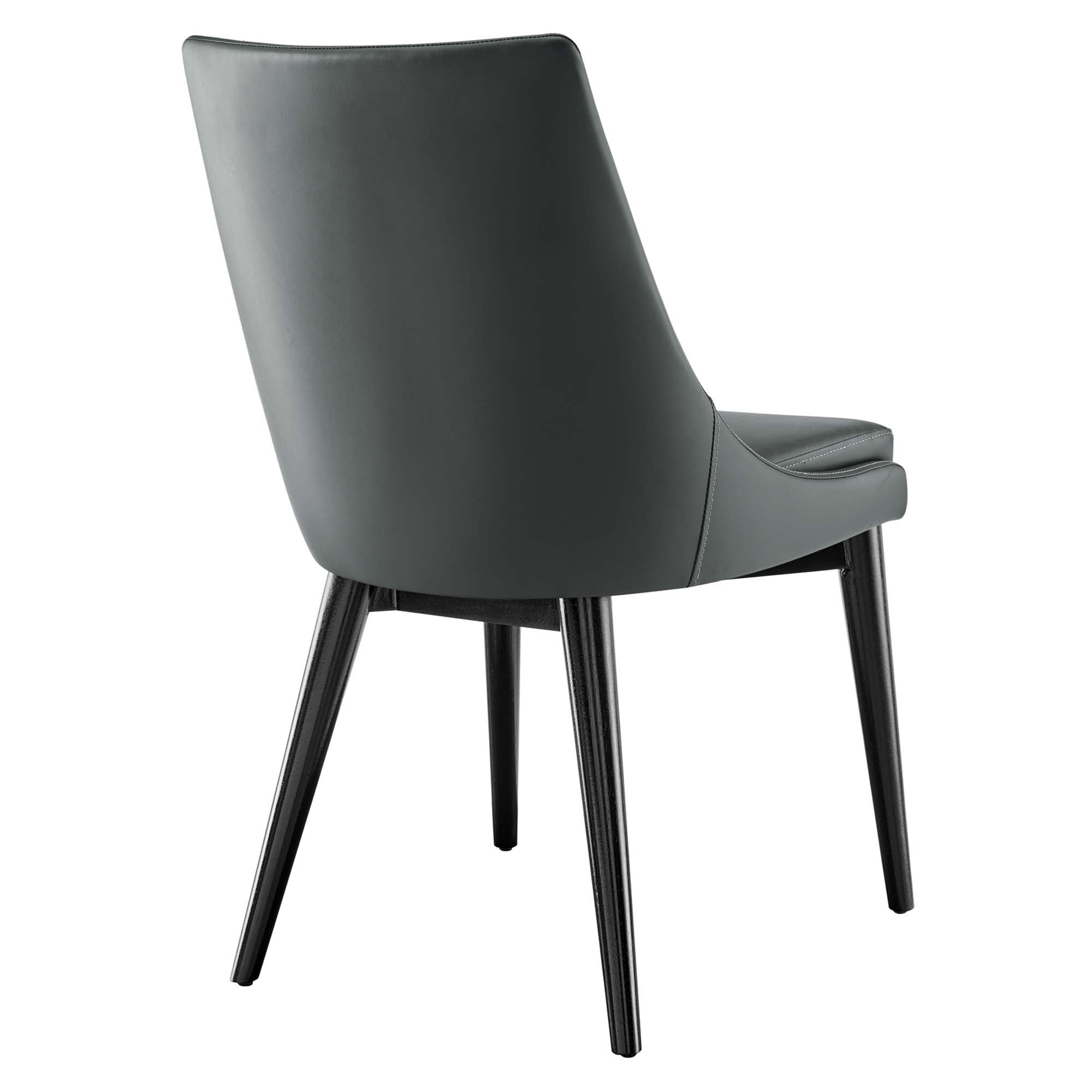 Viscount Vegan Leather Dining Chair - Gray