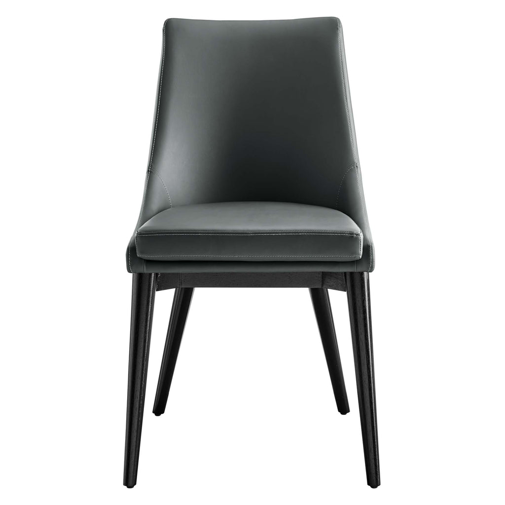 Viscount Vegan Leather Dining Chair - Gray
