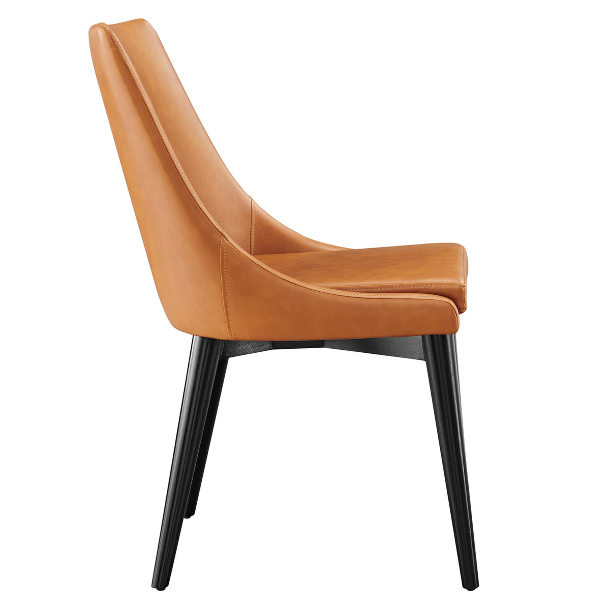 Viscount Vegan Leather Dining Chair - Tan