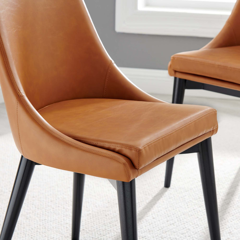 Viscount Vegan Leather Dining Chair - Tan