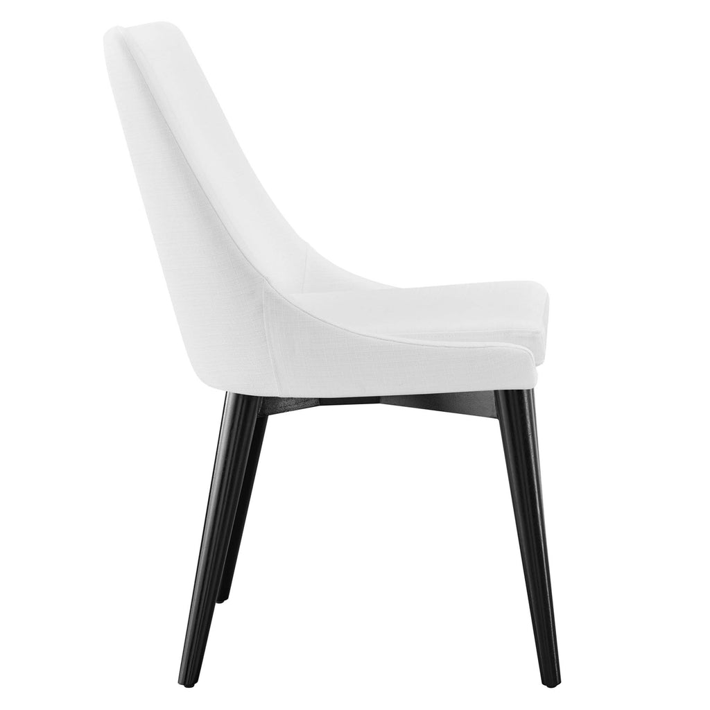 Viscount Fabric Dining Chair - White