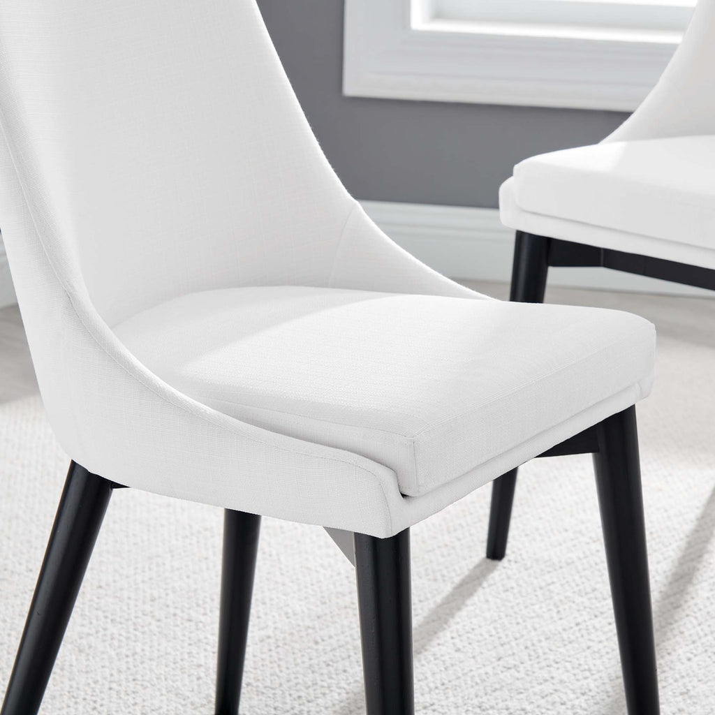 Viscount Fabric Dining Chair - White