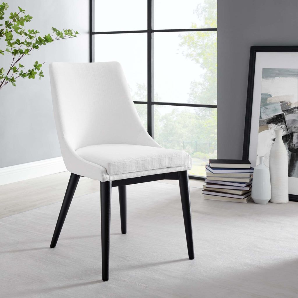 Viscount Fabric Dining Chair - White
