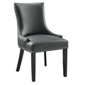 Marquis Vegan Leather Dining Chair - Gray