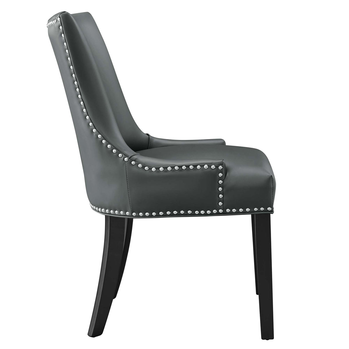 Marquis Vegan Leather Dining Chair - Gray