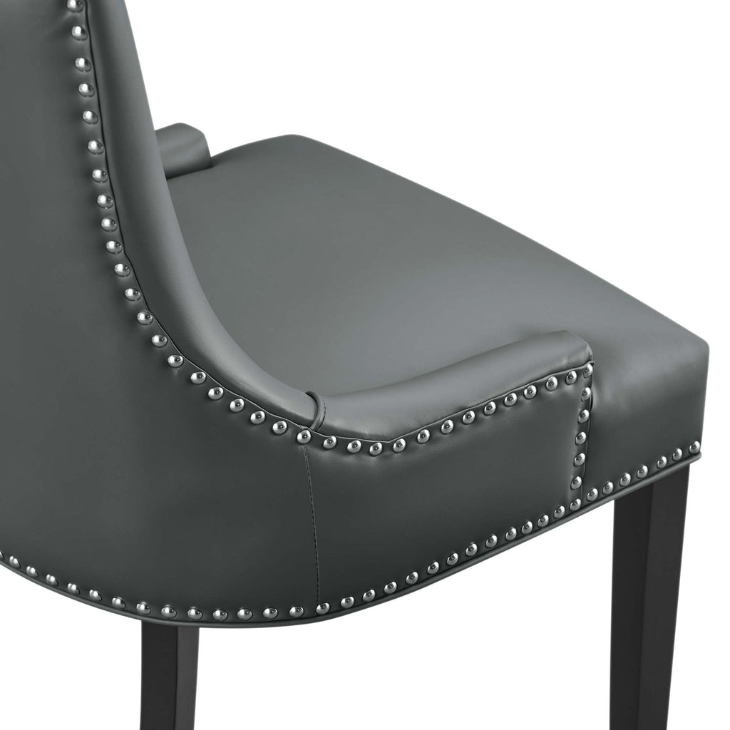 Marquis Vegan Leather Dining Chair - Gray