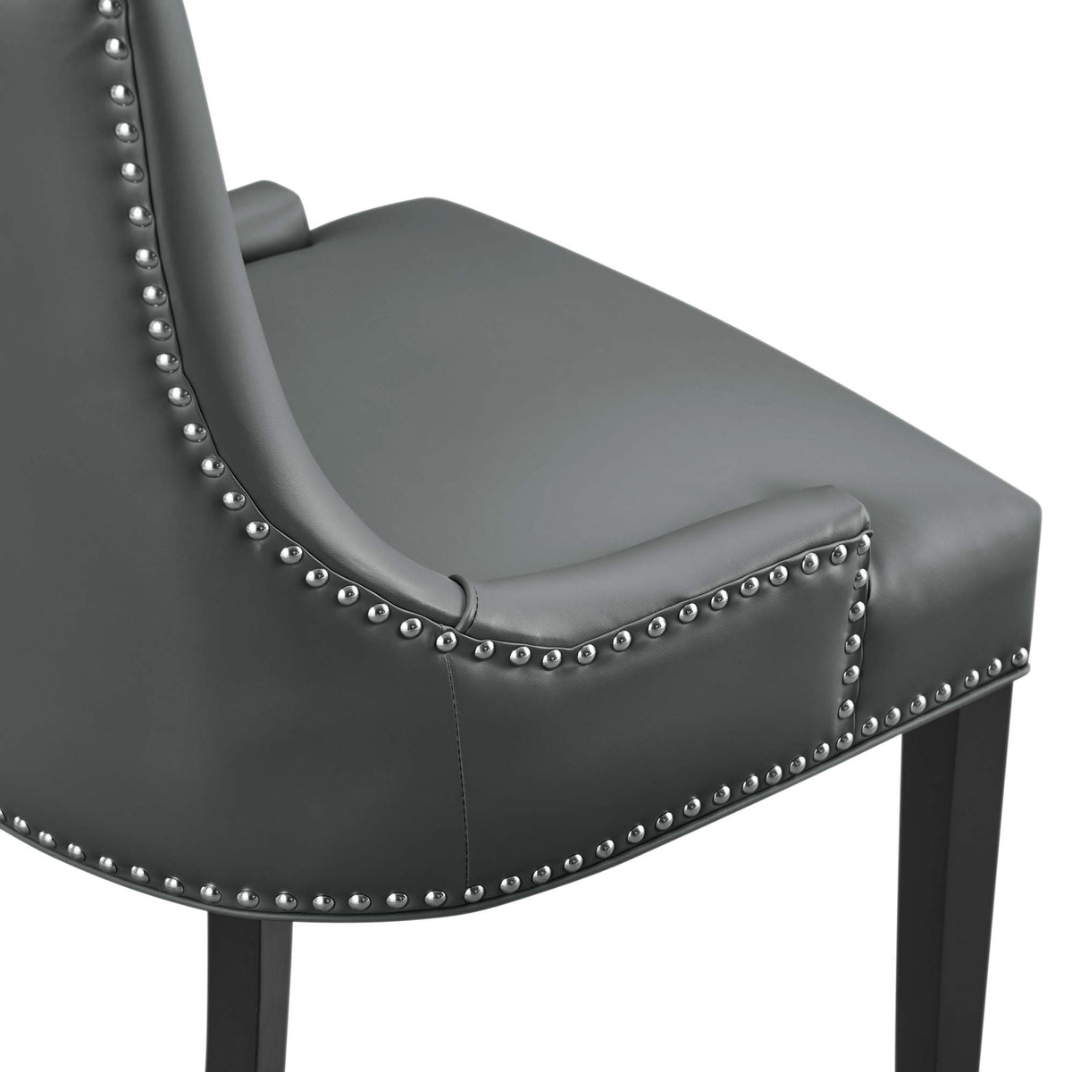 Marquis Vegan Leather Dining Chair - Gray