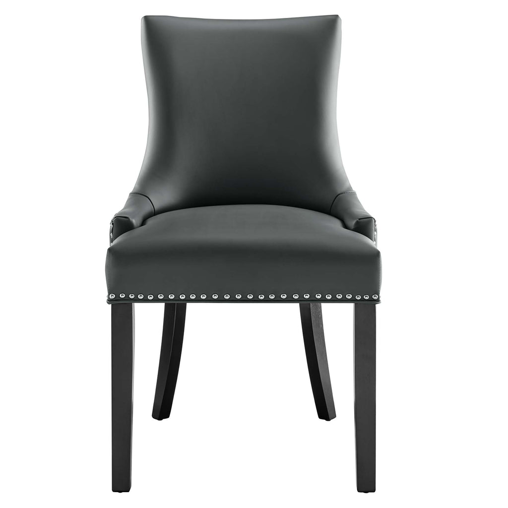 Marquis Vegan Leather Dining Chair - Gray
