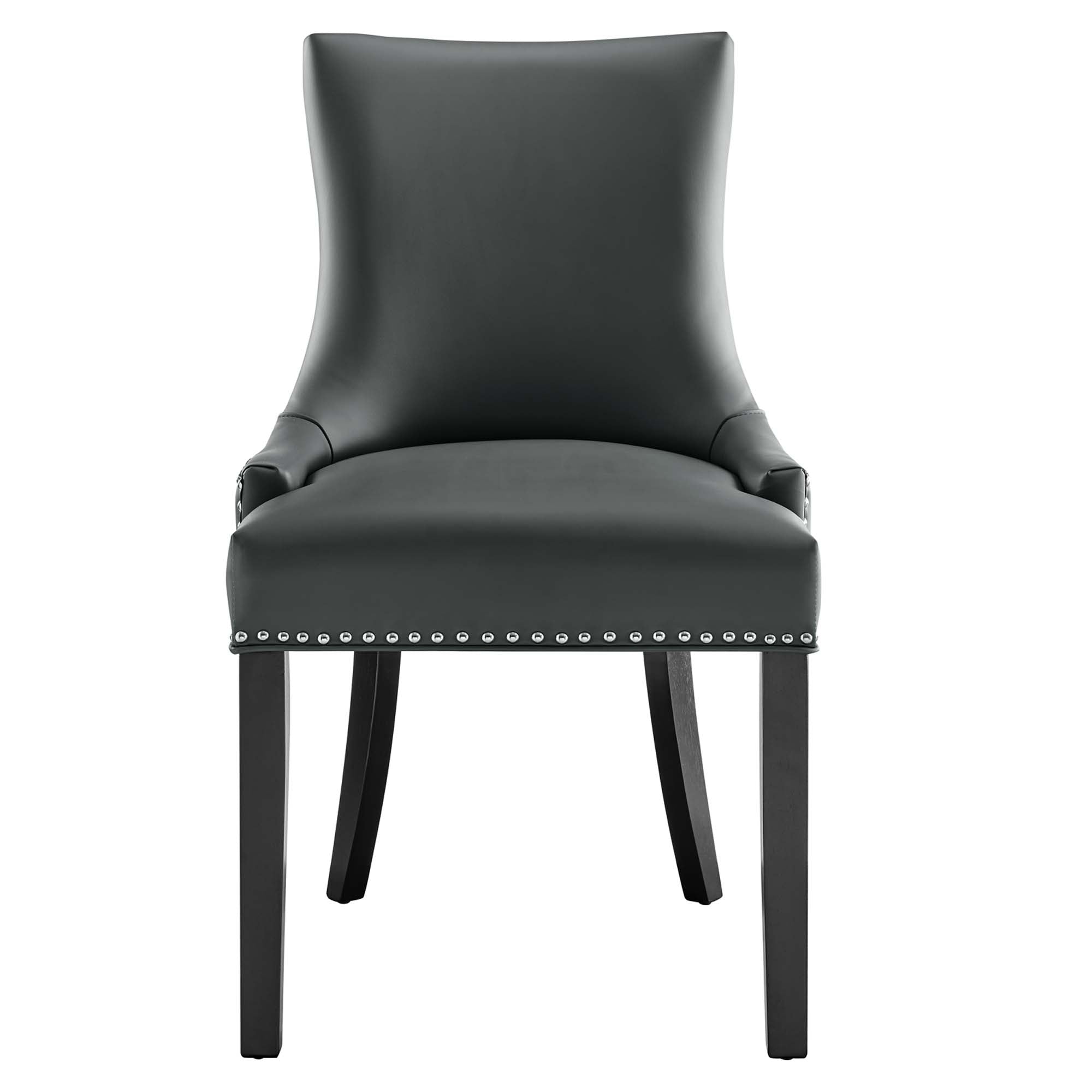 Marquis Vegan Leather Dining Chair - Gray